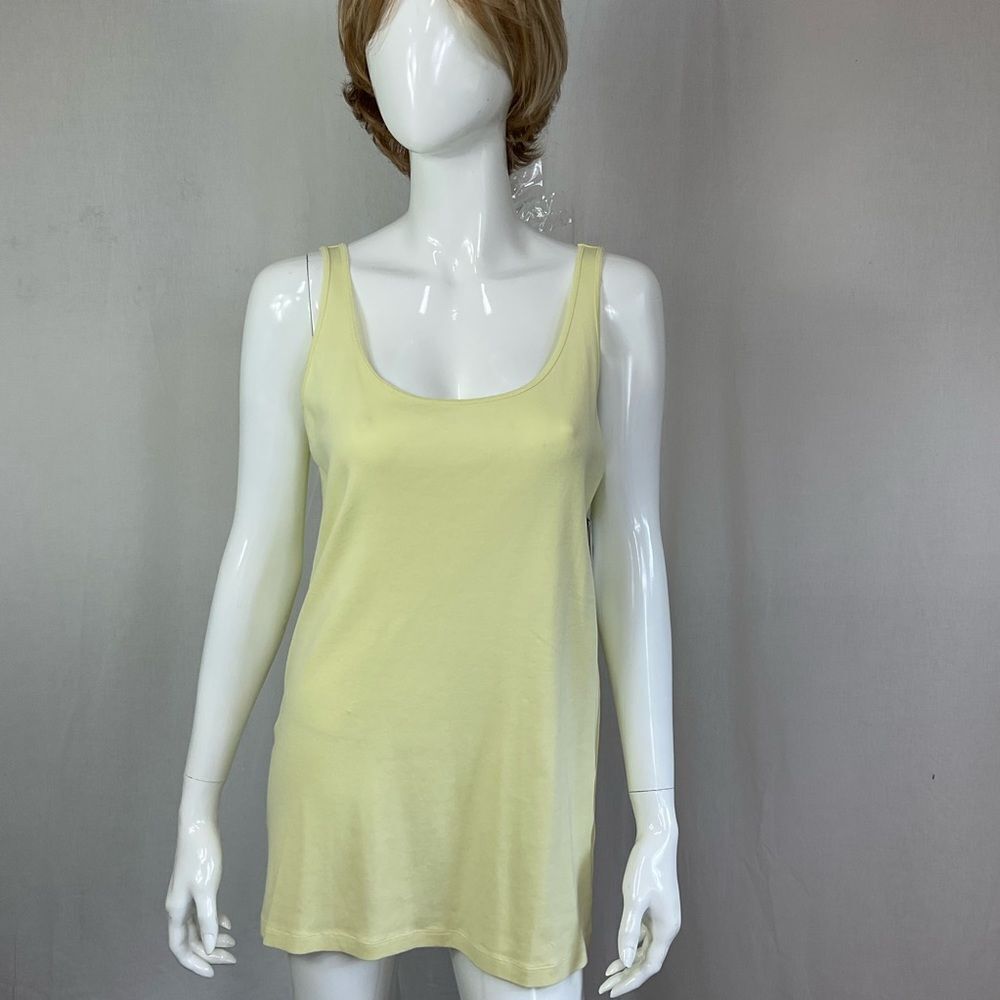 NEW Eileen Fisher Yellow Linen Shadow Stripe Knit Open Front Cardigan Top Set XL - Picture 8 of 15